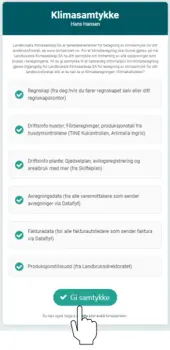 Innlogging til Klimakalkulator via landbrukets dataflyt